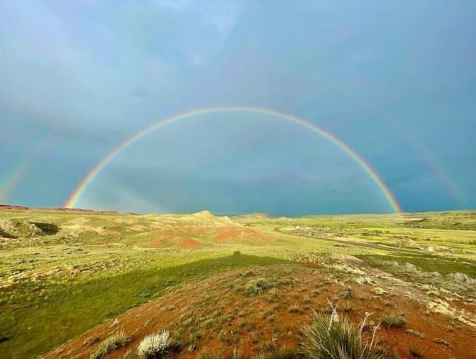 Rainbow east of the house