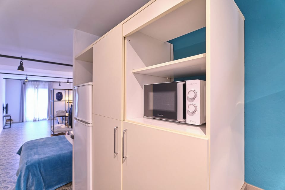Studio | Private kitchen | Full-size fridge, microwave, stovetop, dishwasher