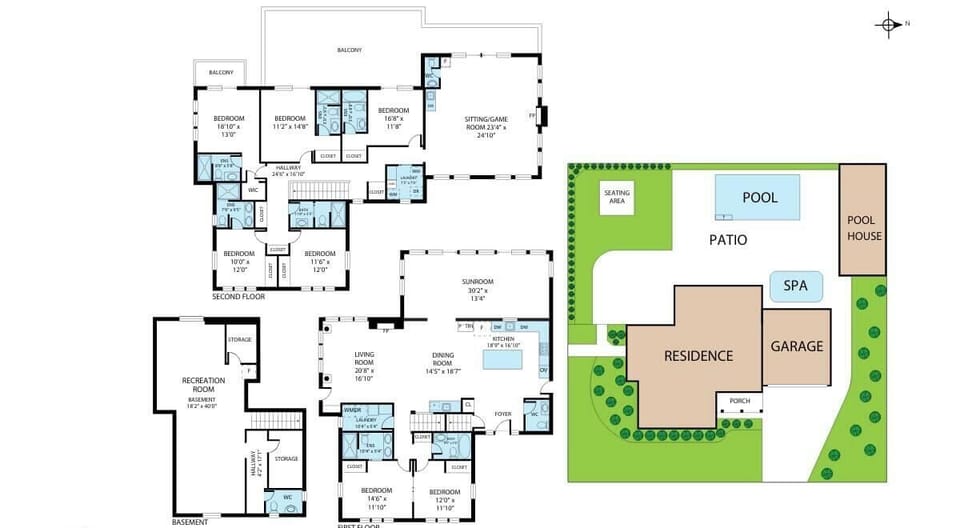 Every bedroom has access to a full bathroom!