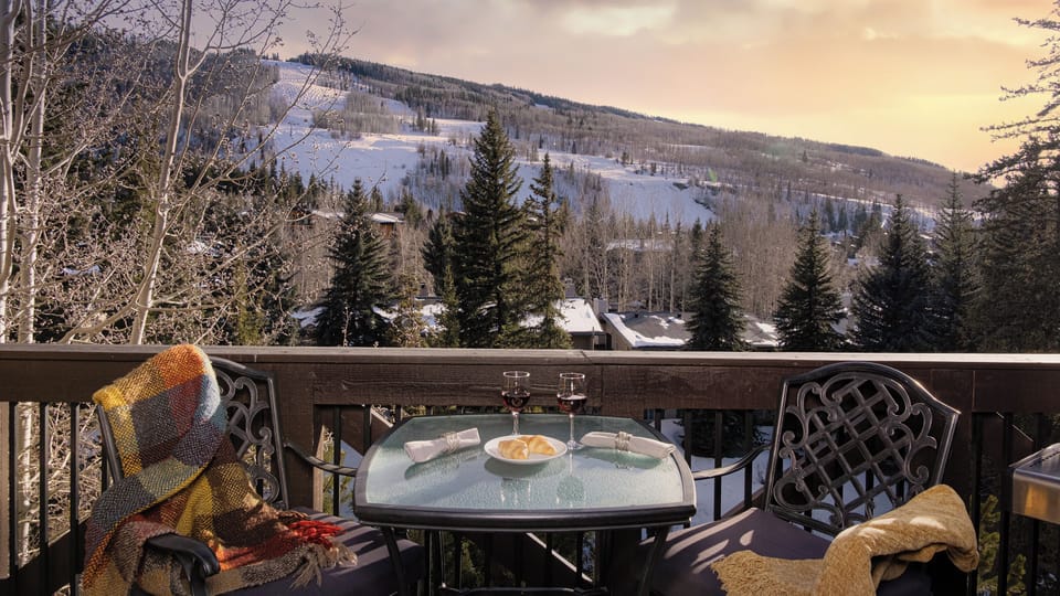 Deck, Main Level - Outdoor seating area with mountain views