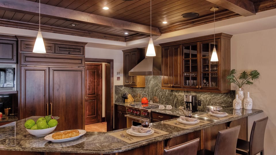 Kitchen, Main Level - Kitchen counter with bar seating