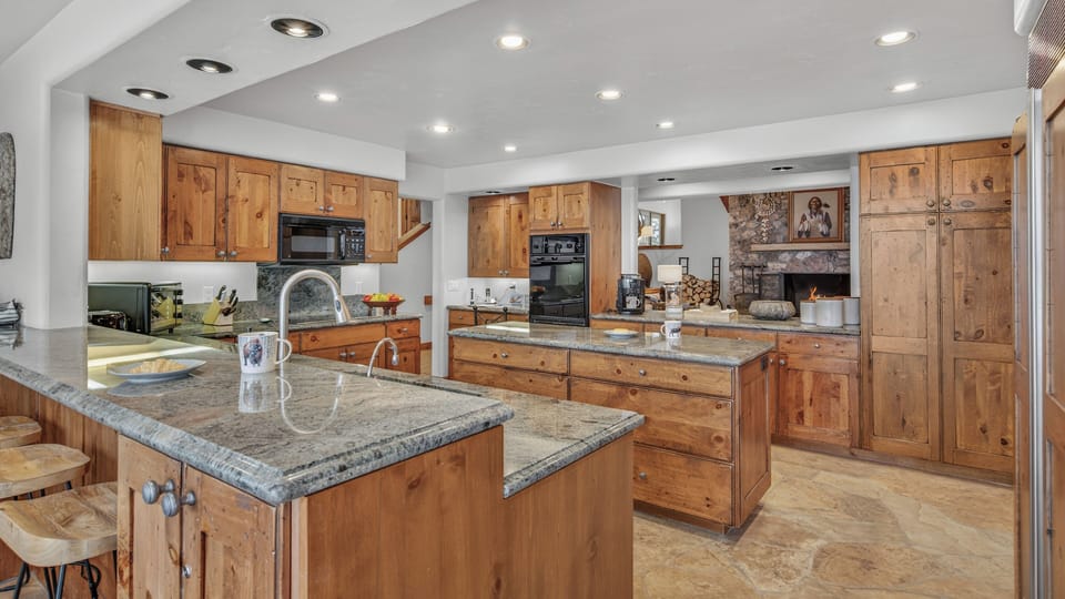 Kitchen, Main Level - Island with bar seating