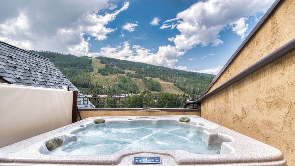 Hot Tub, Upper Level Deck - Open-air tub with views
