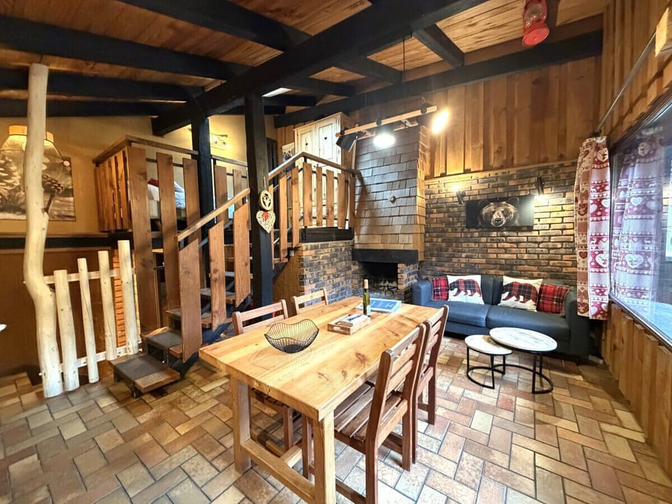 Living room with fireplace