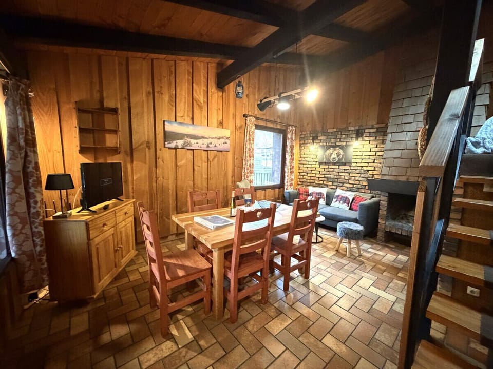 Living room with fireplace