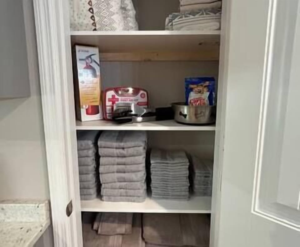 Linen Closet, Safety Supplies, Grilling Supplies, and Pet Supplies