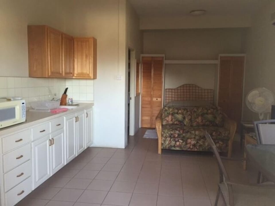 Studio, 1 Double Bed, Kitchen | Private kitchen | Full-size fridge, microwave, stovetop, coffee/tea maker