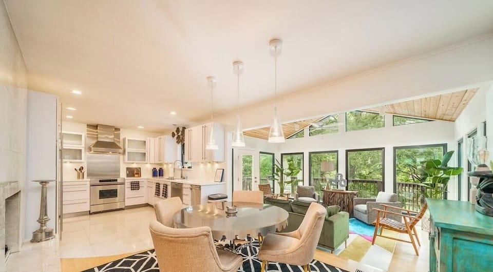 Savor your meals in our sun-kissed dining area, a perfect space to gather and chat