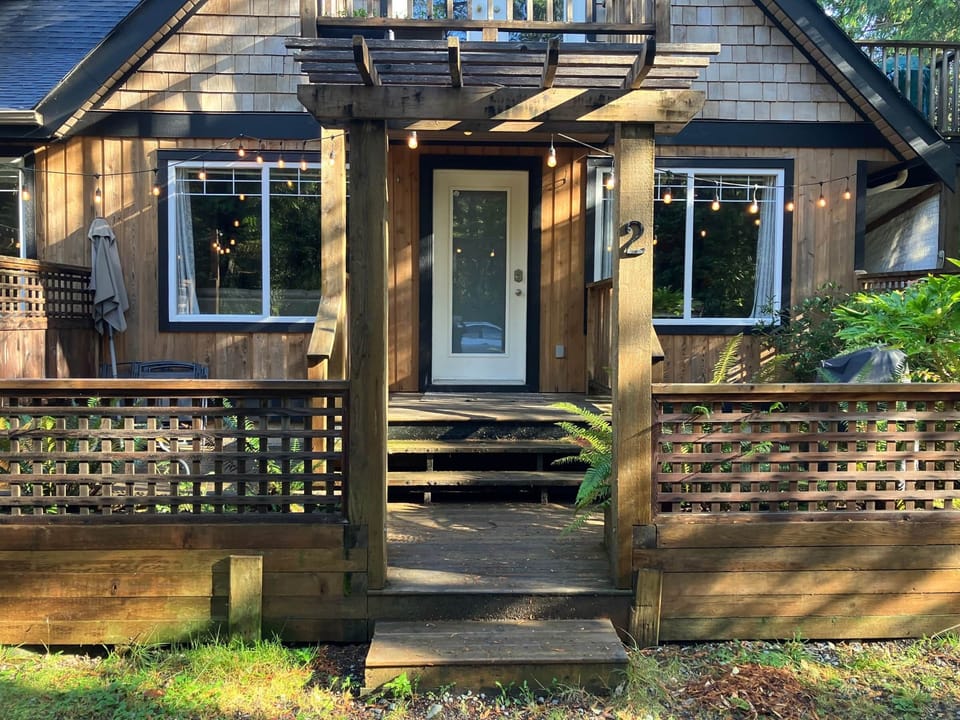 private entrance and patio