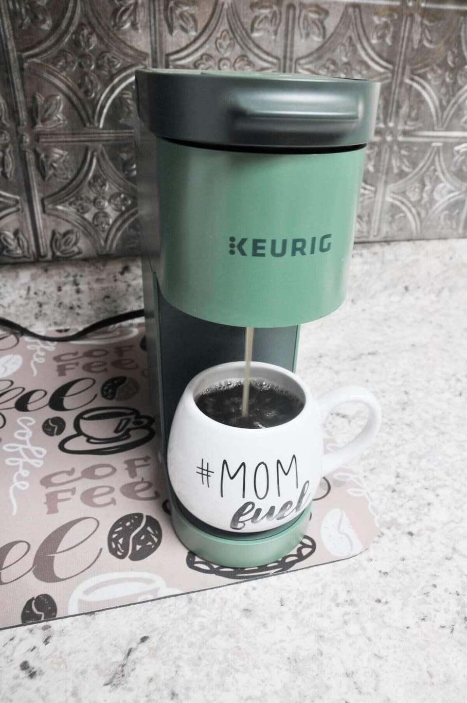 A Keurig coffee maker is provided. We also have a full coffee pot for larger groups. 