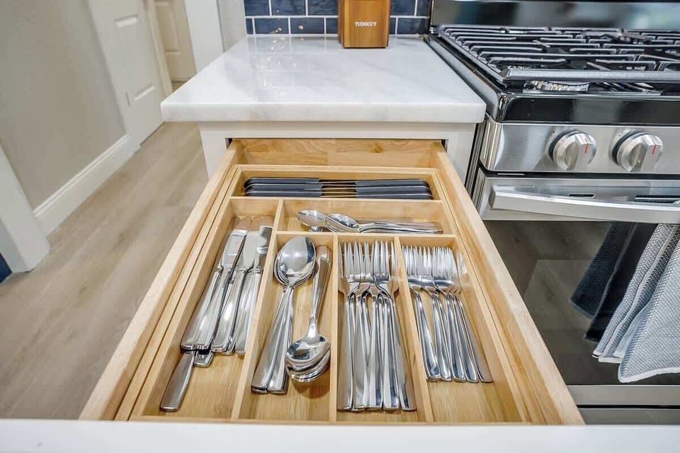 Every detail is thoughtfully prepared for your stay, from sparkling silverware to a fully stocked kitchen. Whether you're enjoying a homemade meal or a late-night dessert, everything you need is at your fingertips—just relax and savor the moment!