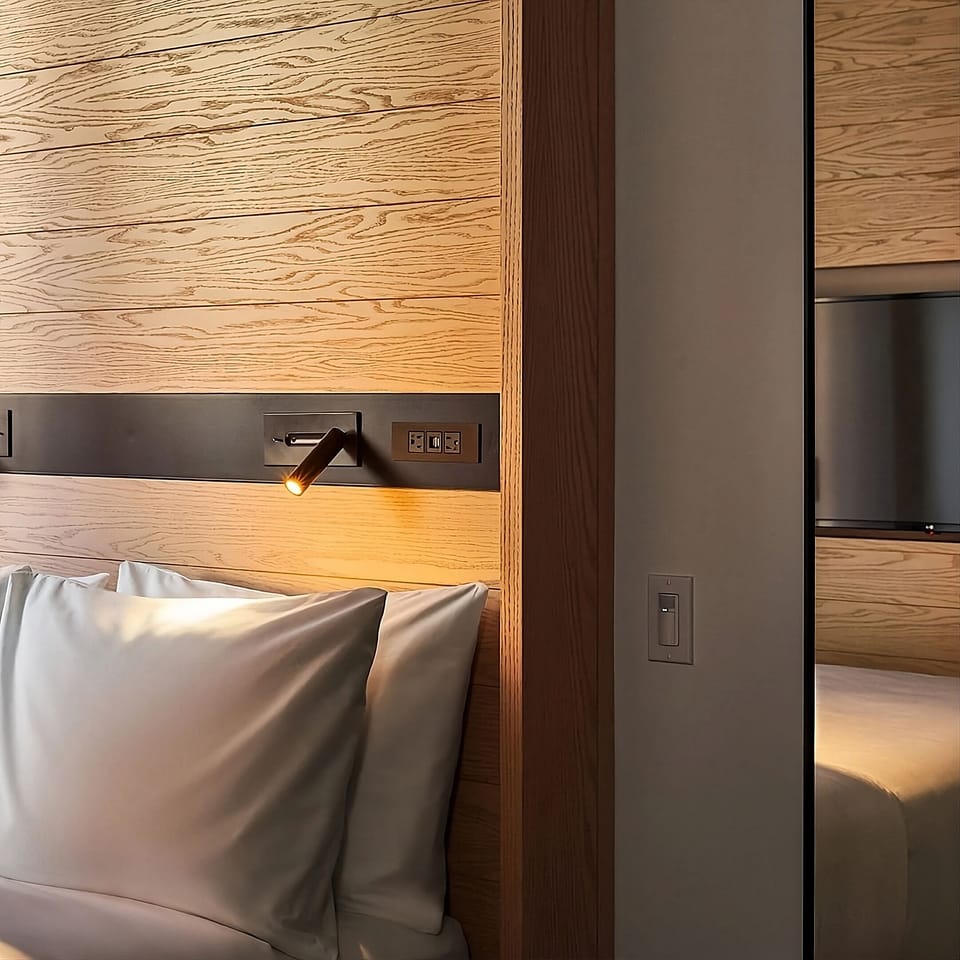 Unit with Queen bed. Exact unit will be assigned upon arrival. Views, colors, and decor may vary.