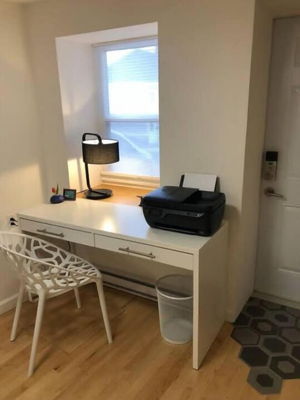 Need to catch up on work? Our office workspace provides a full desk and a peaceful setting for focused, productive days