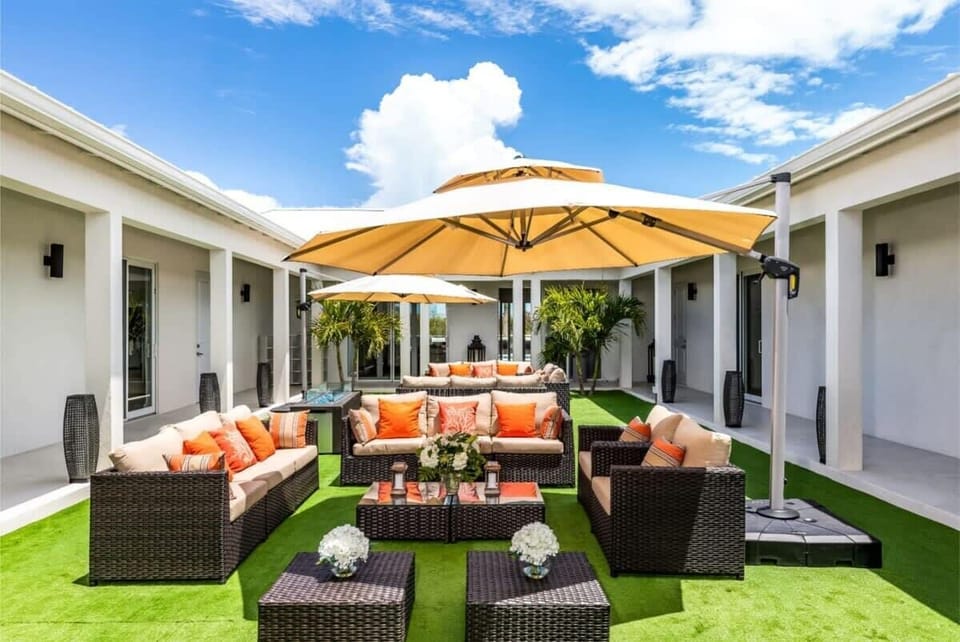You'll love spending time in the outdoor seating area.
