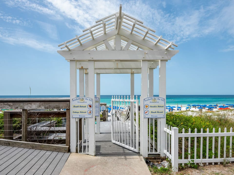 Beach Resort Beach Gate - outside the pool gate and down the road