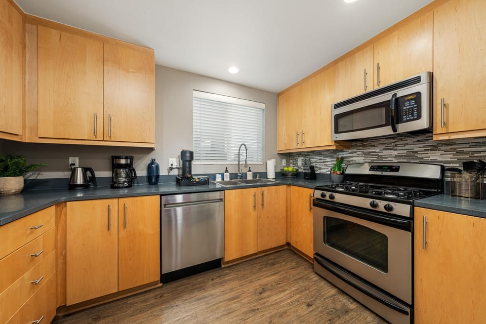 a fully equipped kitchen that elevates your cooking experience