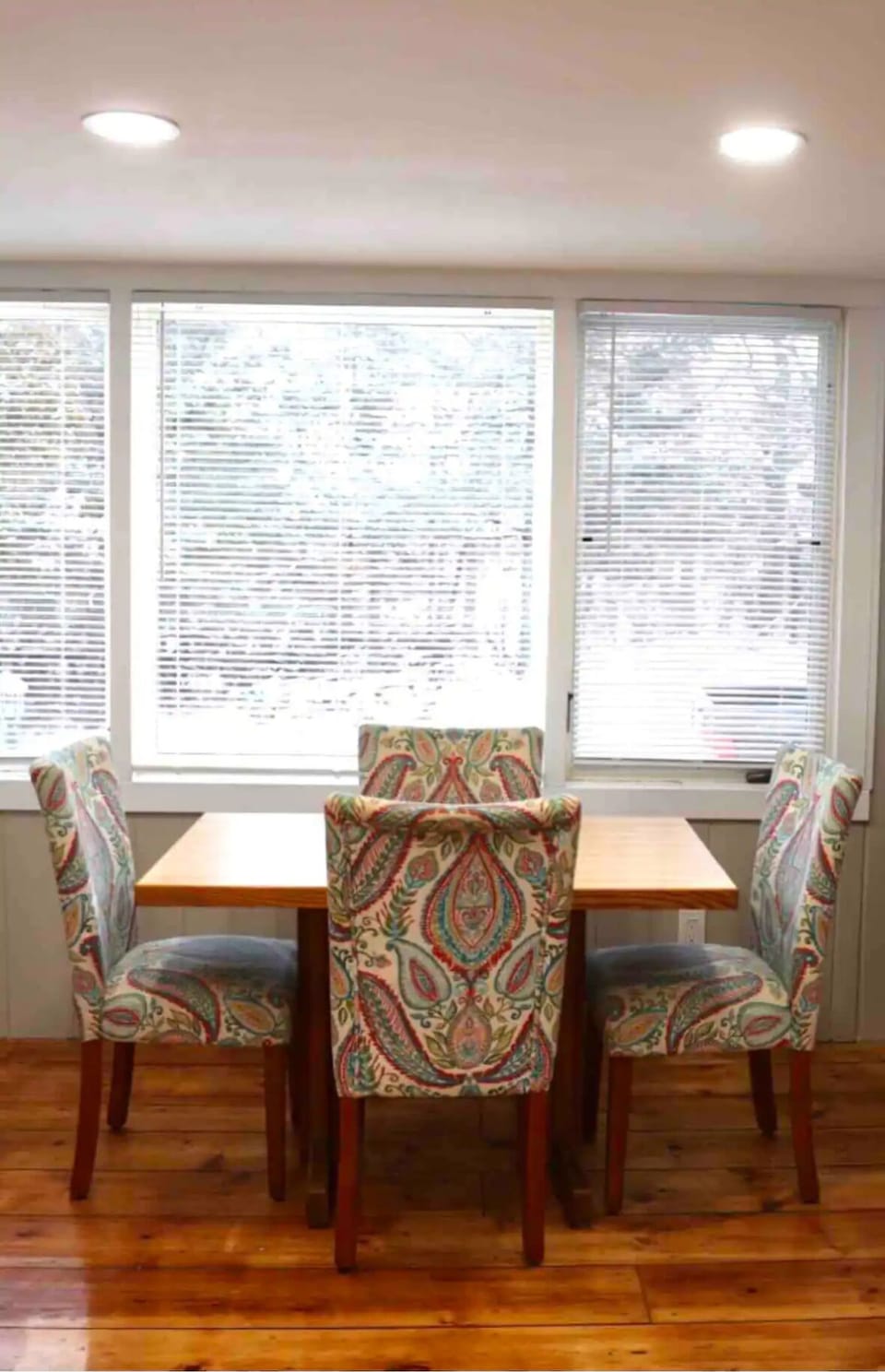 Dining area main house which included folding table and chairs