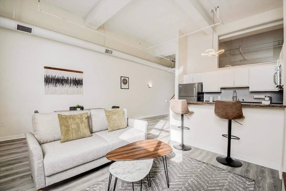 Apartment | Living area | 42-inch Smart TV with digital channels, Netflix, Hulu