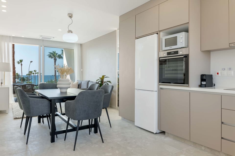 Luxury Apartment | Living area | 43-inch flat-screen TV with cable channels