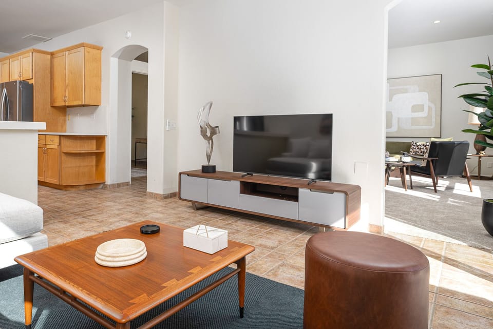 Den with comfy sofa and TV