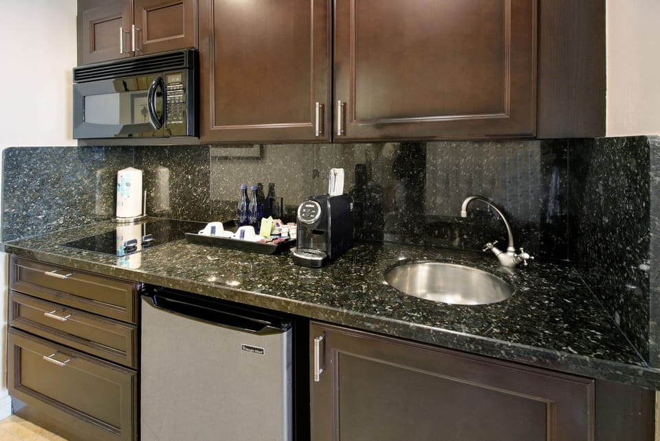 Save some money!  Prepare some of your meals in our fully stocked kitchen