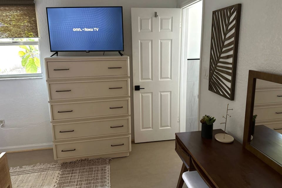 50" TV for you to relax as you get ready for a great nights sleep