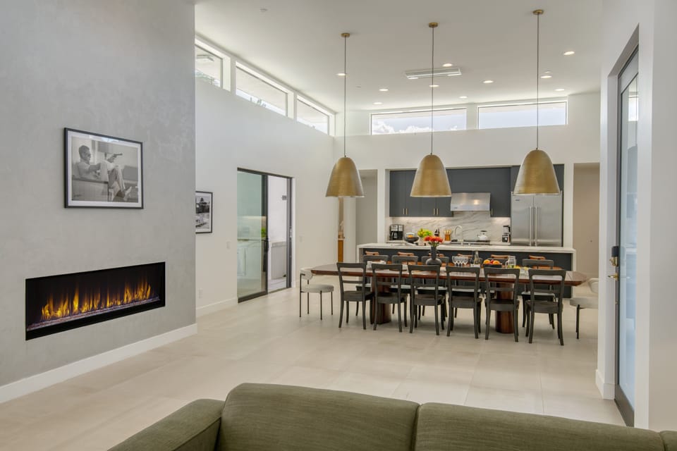 Dining area seats 14.
