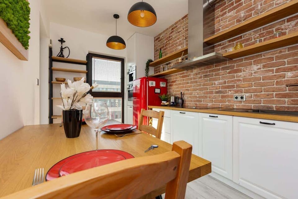 Separate kitchen with an oven