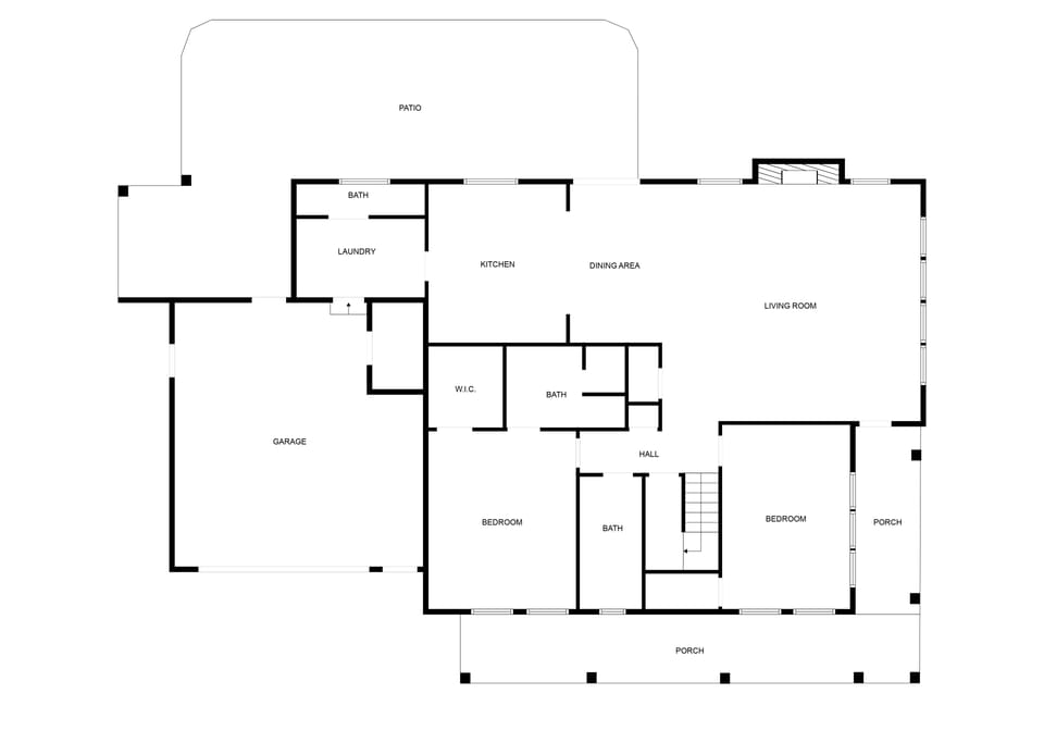 Floor Plan - First Floor - Mountain Aire VRC Rental Home