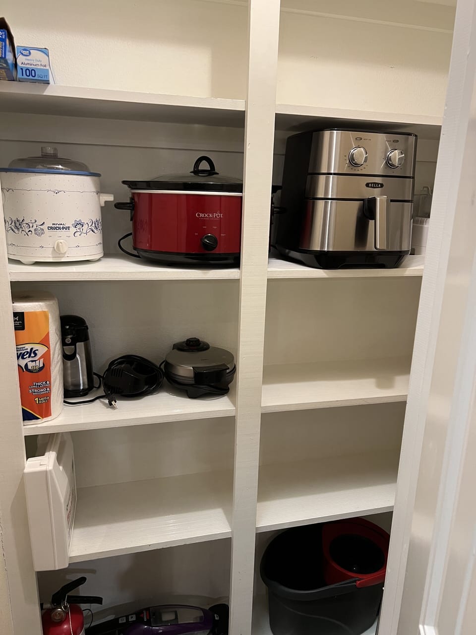 Pantry. Complete with crock pots and an air fryer!