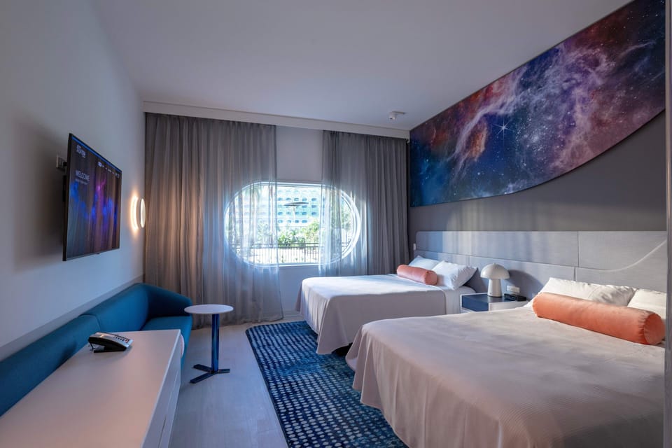 In-room safe, iron/ironing board, free cribs/infant beds, free WiFi