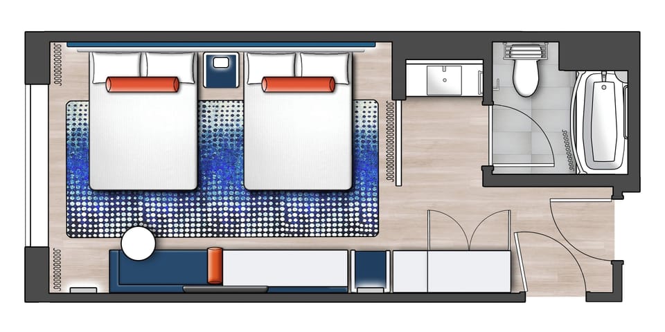In-room safe, iron/ironing board, free cribs/infant beds, free WiFi