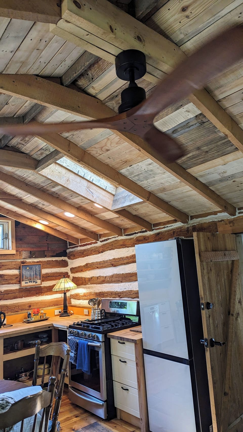 Operable skylight in cabin