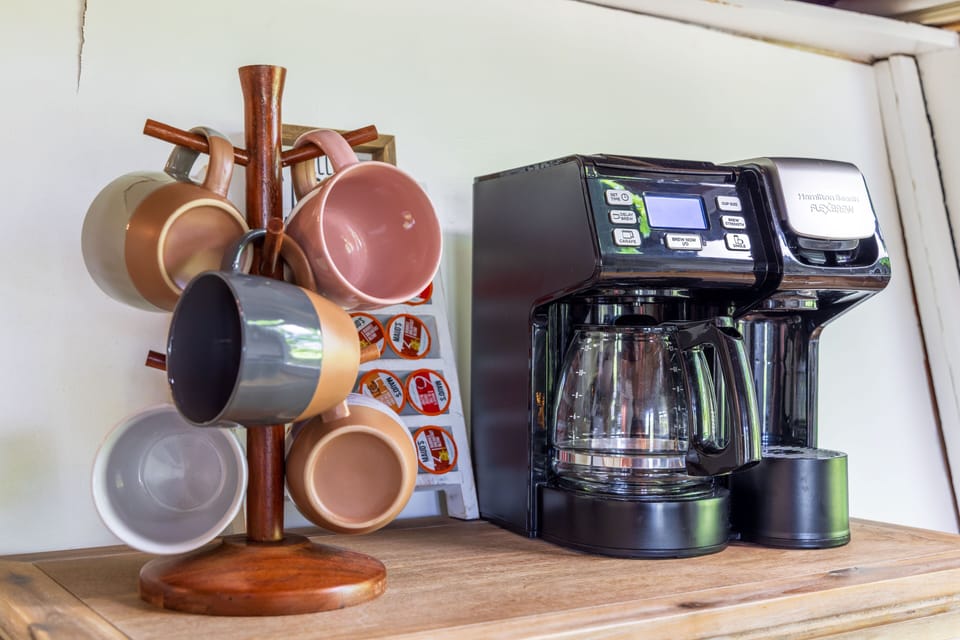 Everything needful to make morning coffee is here!