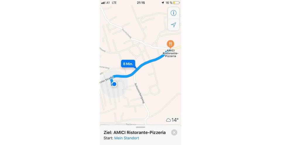 Wegbeschreibung. 