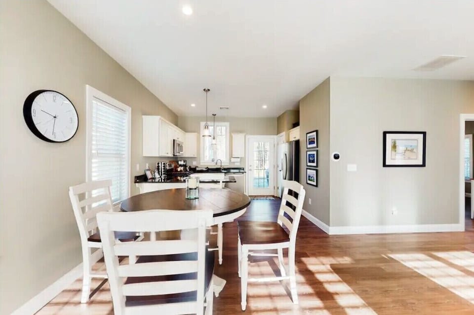 Dining table seats six