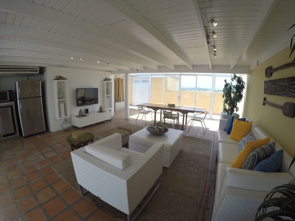 Terrace - Please note the TV was taken off due to sea water air rusting it.