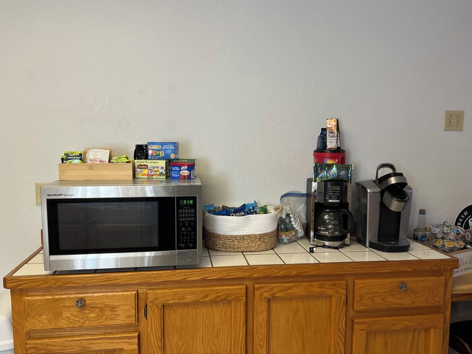 Kitchen coffee and tea area