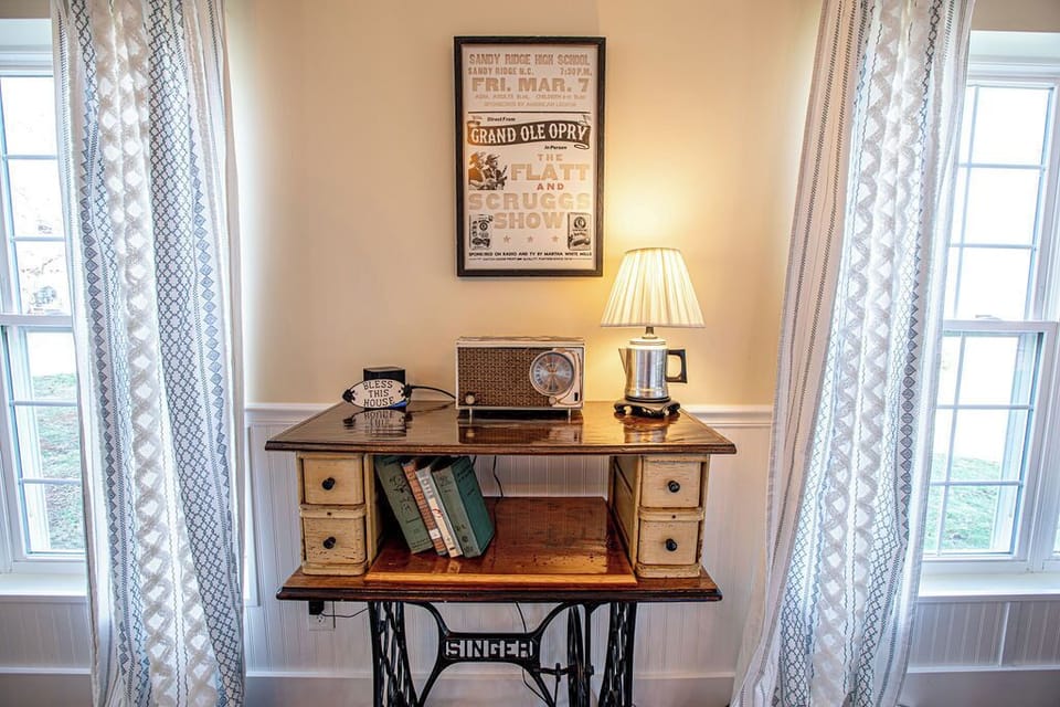 a small desk work place