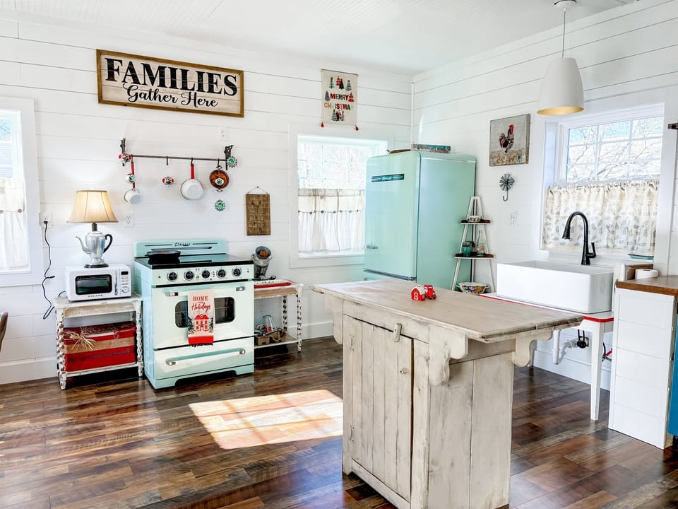 vintage spacious kitchen new appliances