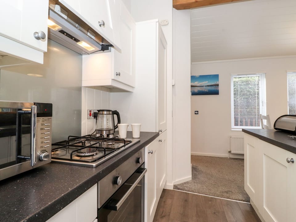 Fridge, dishwasher, electric kettle, toaster