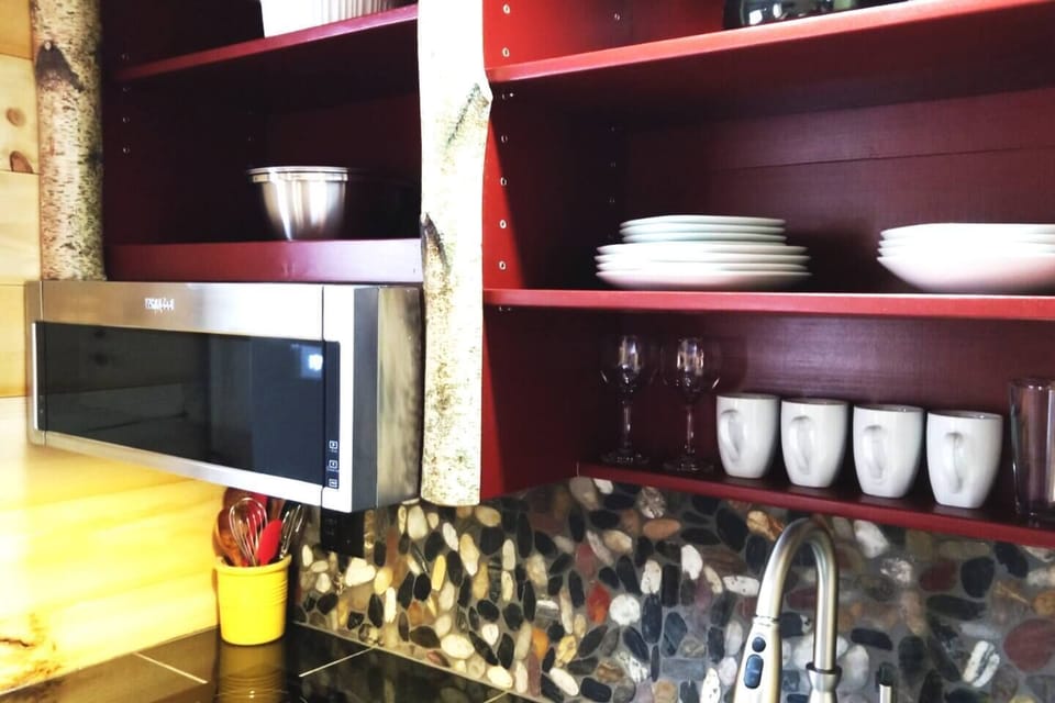 microwave and induction cooktop