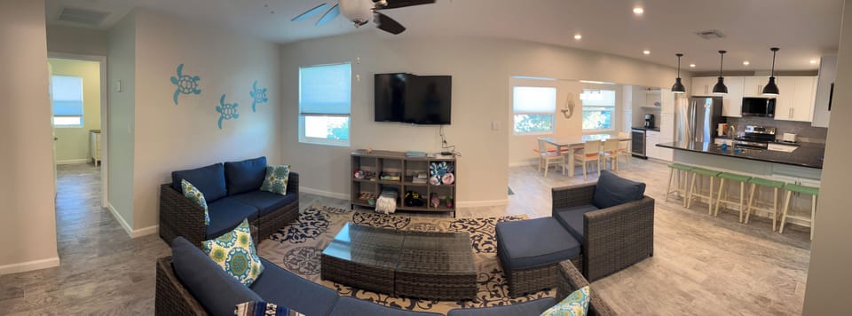 Large open area living room
