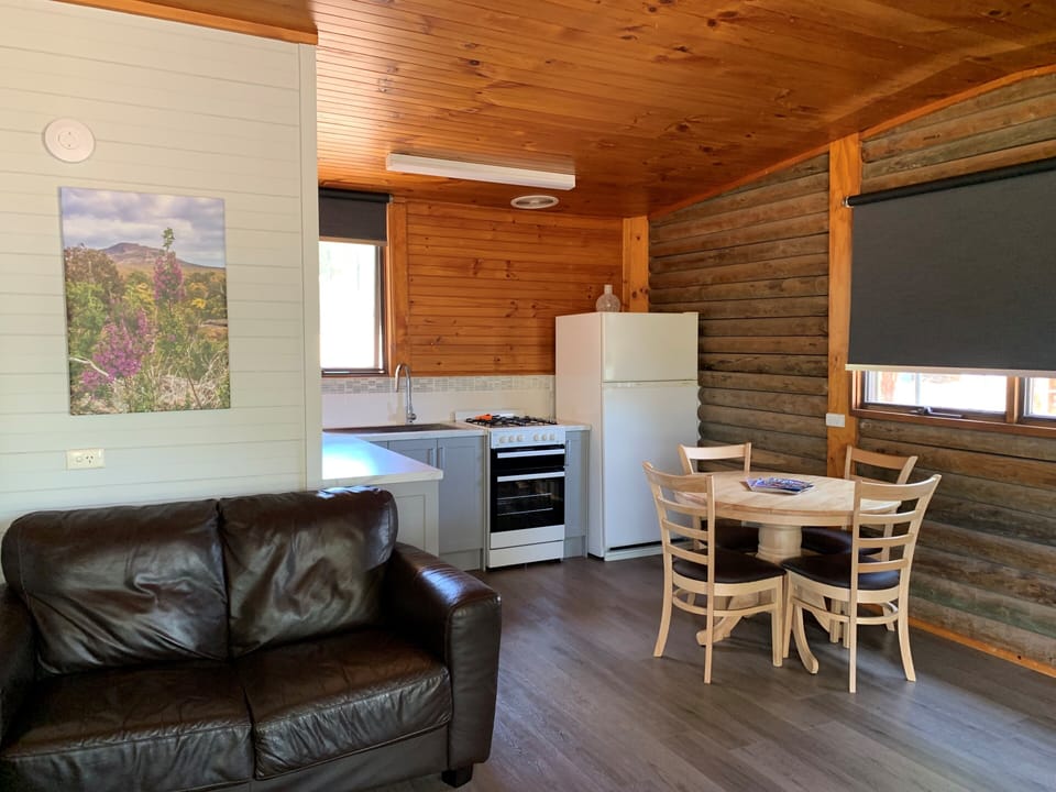 Deluxe Cabin | Private kitchen | Fridge, microwave, oven, electric kettle