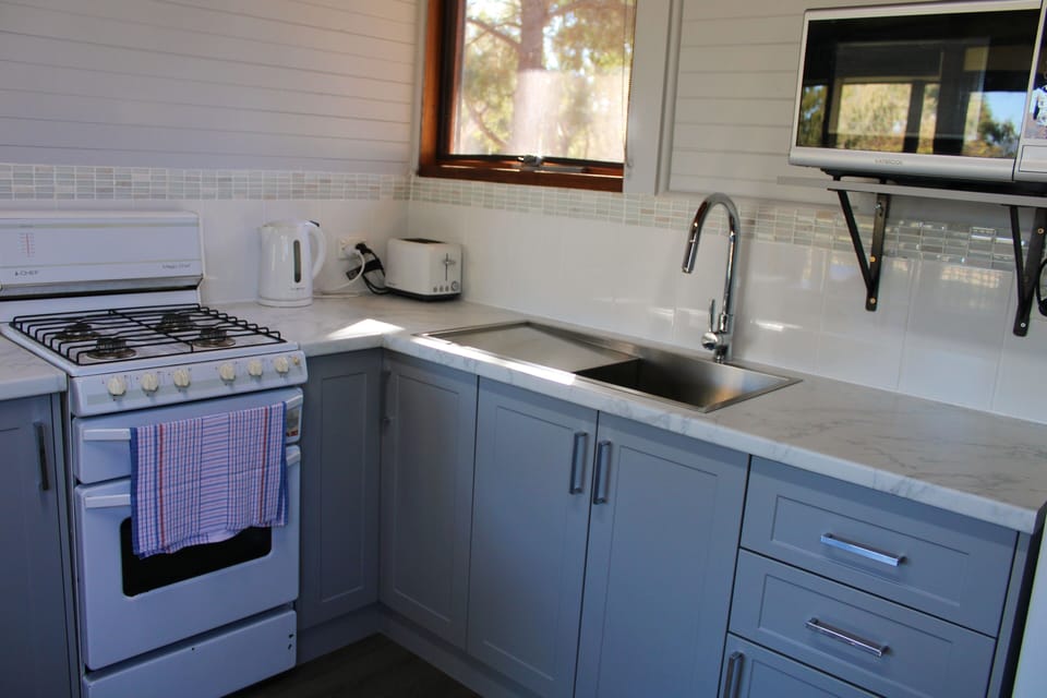 Deluxe Cabin | Private kitchen | Fridge, microwave, oven, electric kettle