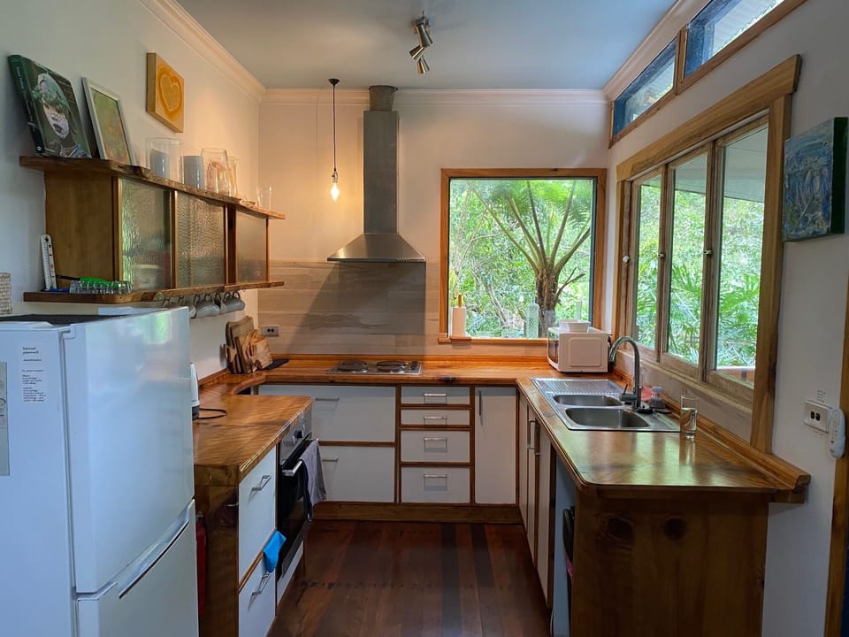 A handy kitchen with most of your needs.