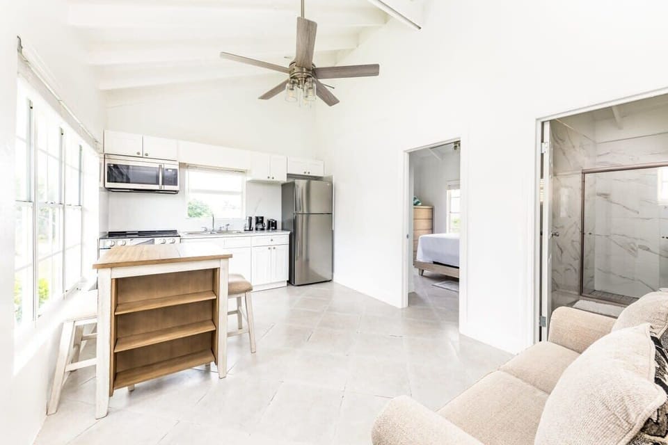 Bright and spacious open-plan layout.