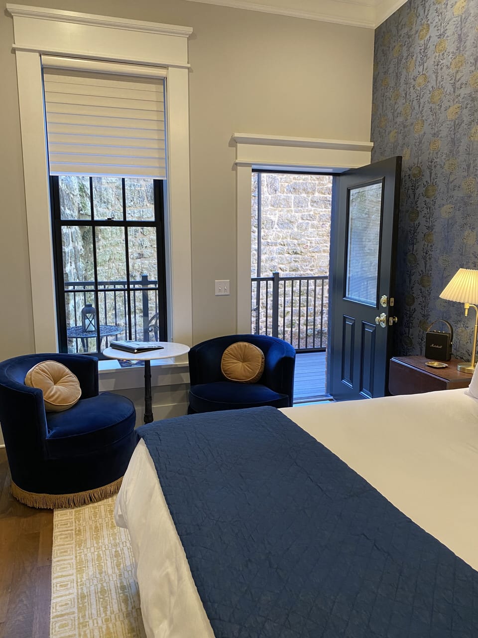 Sitting area with door to balcony