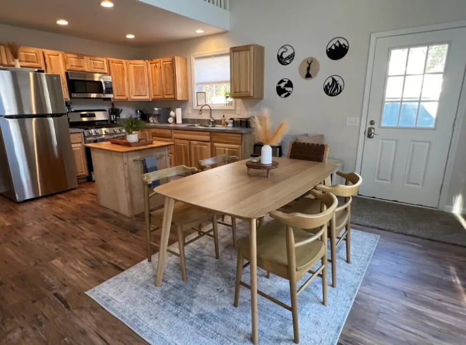Dining/kitchen table.  Seats 6. 