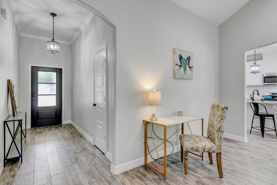 An inviting entrance to the property